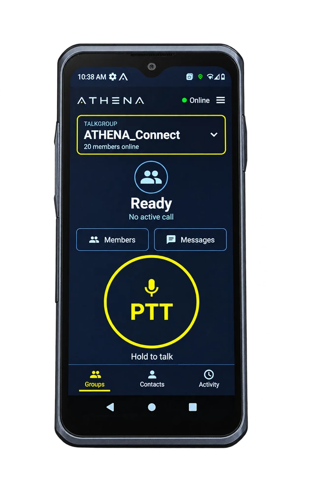 ATHENA Connect on a rugged Android handheld