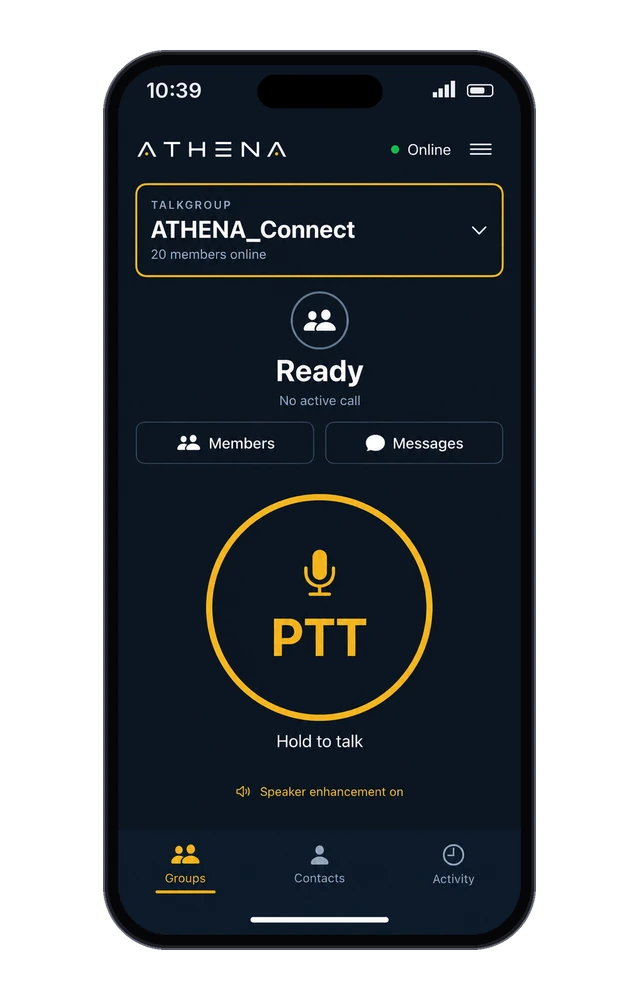 ATHENA Connect on iPhone