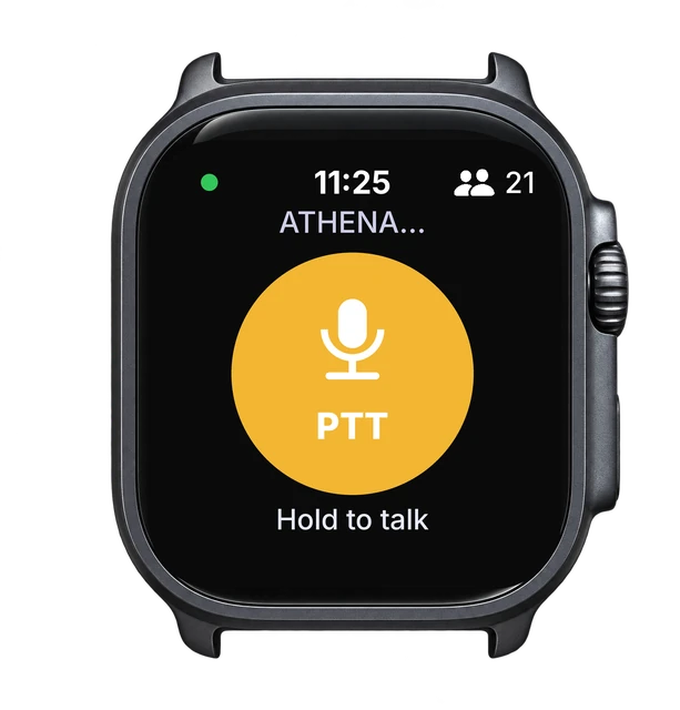 ATHENA Connect on Apple Watch: hold to talk